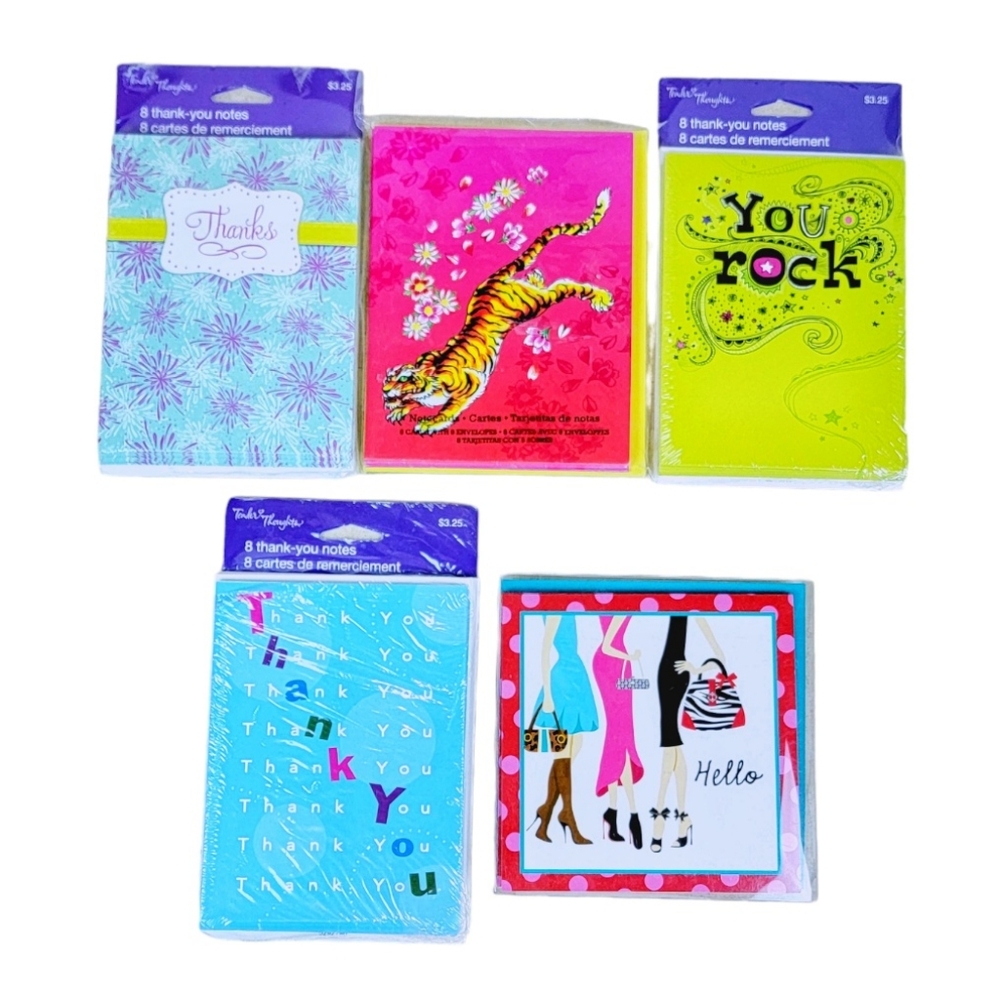 Thank you note cards - Lot of‎ 5